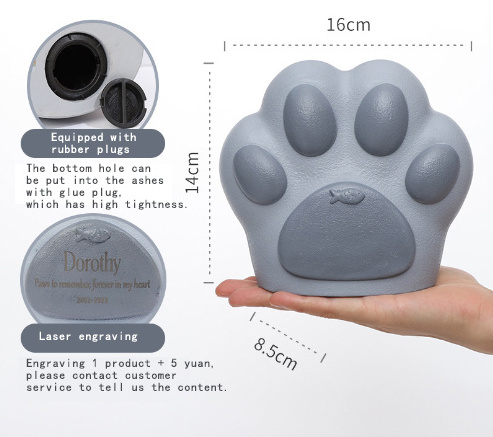 TTT Hot Sale TTT Wholesale Pet Product Resin Cat Memorial Box Ashes Dogs Ceramic Pet Urn For Small Animals