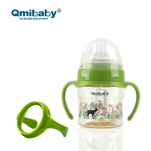 Comi portable 160ml/220ml/280ml baby feeding profuct hands free anti colic baby milk feeding drink food nipple bottle