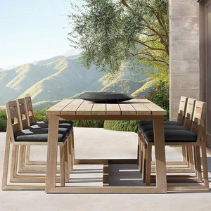 Modern hot sale Patio Backyard Teak Wood Chair Outdoor Indoor Dining Bench Chairs Garden Modern Wooden Benches