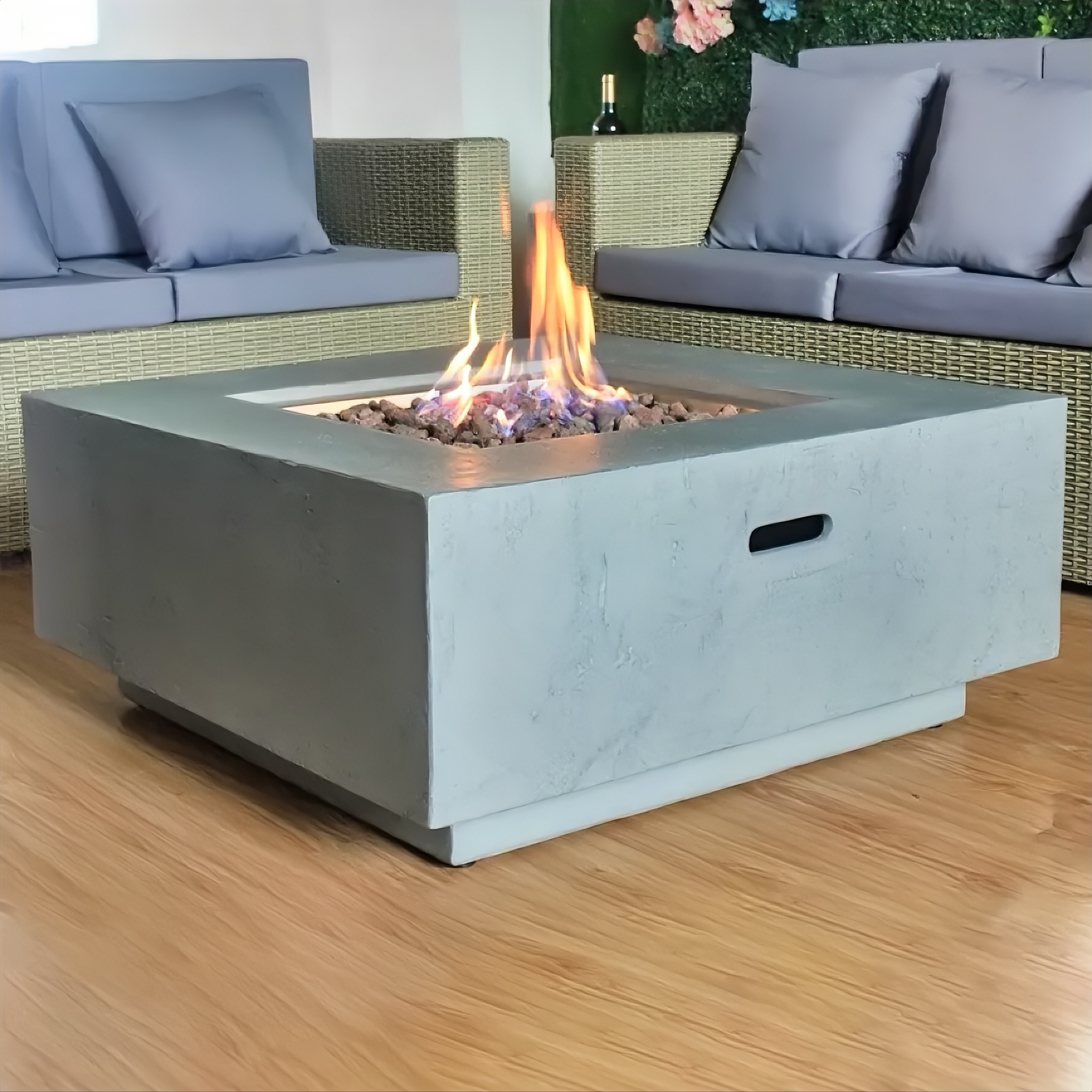 Garden outdoor furniture aluminum frame fireplace The gas fire place outdoor garden fire pit table gas fireplace fire pit