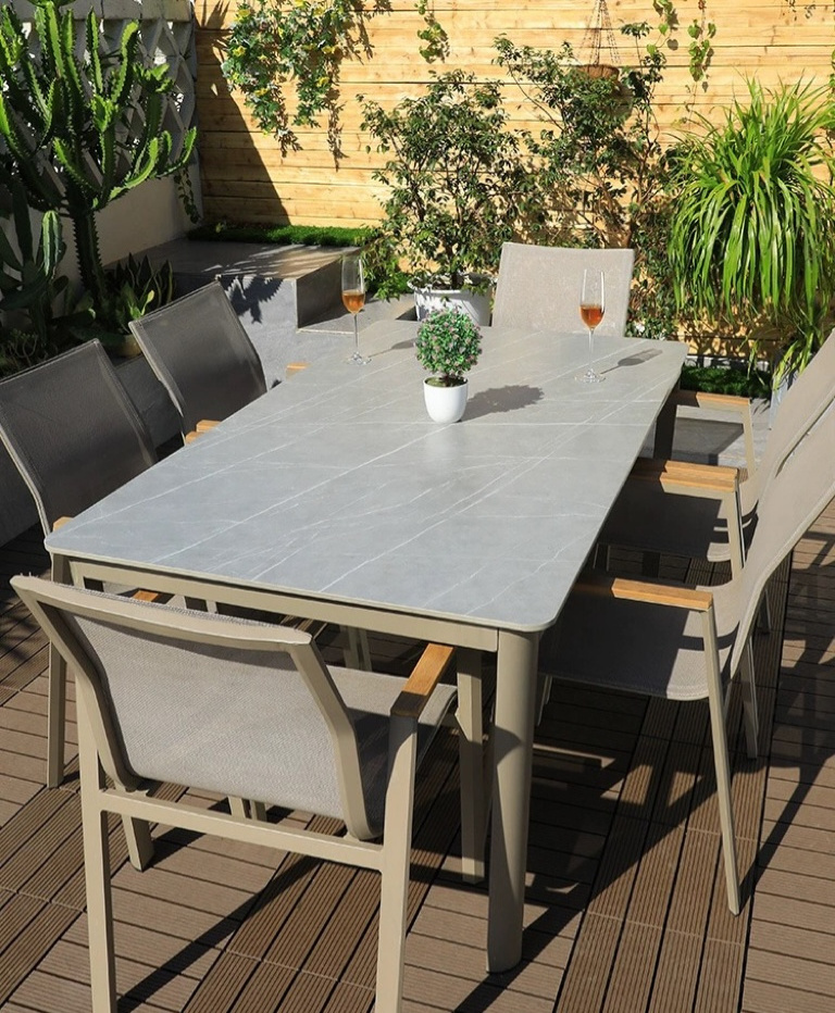 Dining Room Furniture Modern Outdoor Garden Furniture Outdoor Bistro Set Aluminum Chair And Table  Dining Table Set