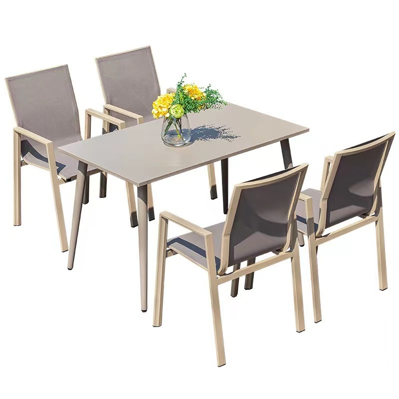 Dining Room Furniture Modern Outdoor Garden Furniture Outdoor Bistro Set Aluminum Chair And Table  Dining Table Set