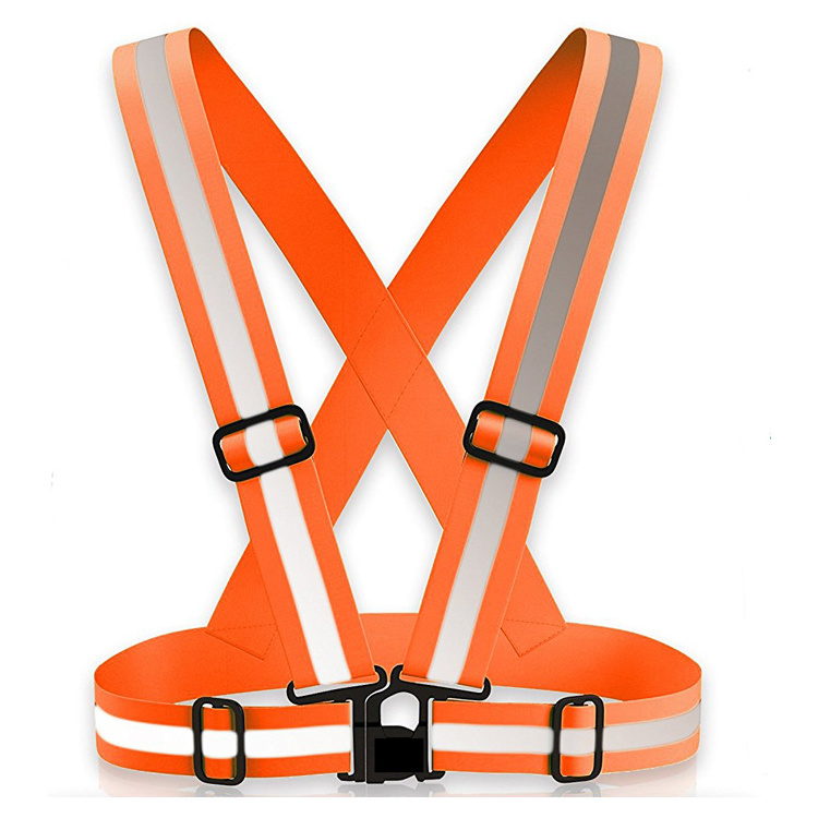 traffic safety vest outside running strip belt