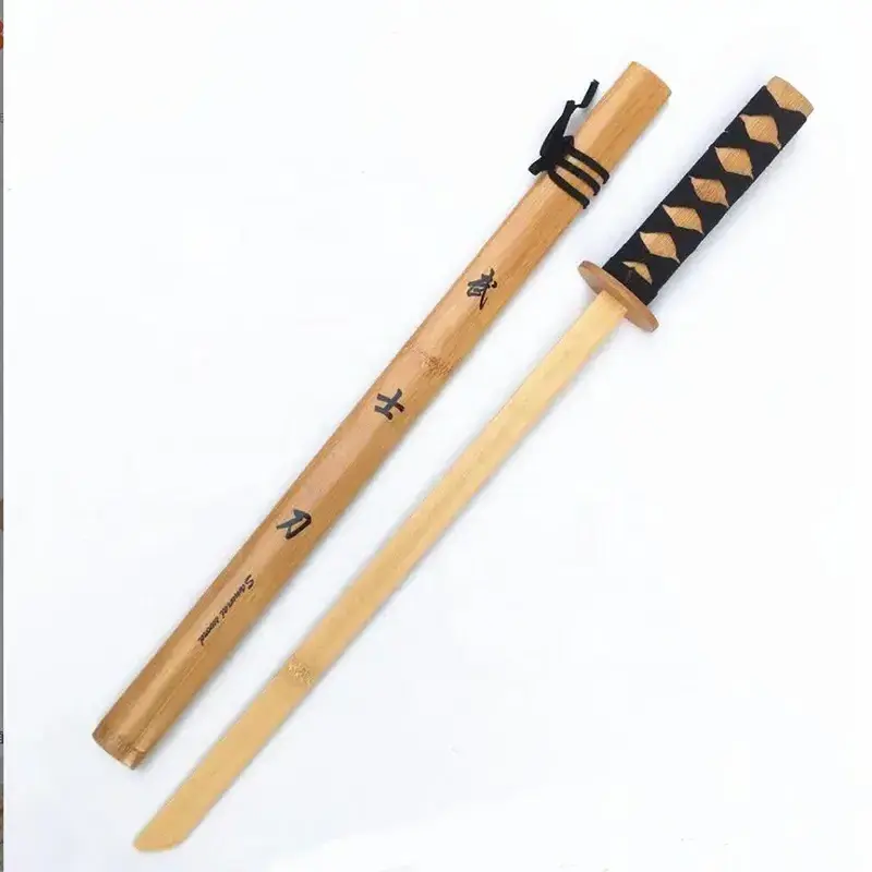 Customize logo boy gifts katana toy sword kids bamboo warrior sword traditional outdoor playing children samurai sword Popular