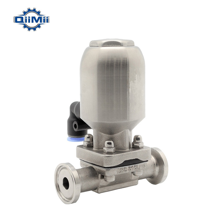 Sanitary Stainless Steel Pneumatic  Mini Type 2-Way Water Diaphragm Valve Electric or Handle Water Fluid Solenoid