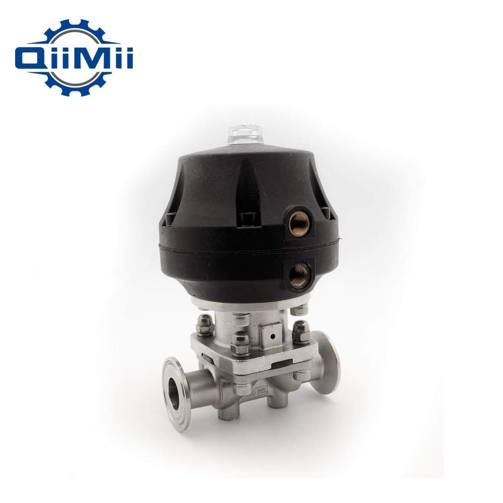 Sanitary Stainless Steel Pneumatic  Mini Type 2-Way Water Diaphragm Valve Electric or Handle Water Fluid Solenoid