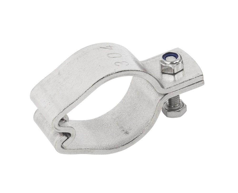 Adjustable Pipe Hanger Sanitary Stainless Steel  SS304 Heavy Duty Interlocking Tube Clamp Bossed Tube Clamp 304