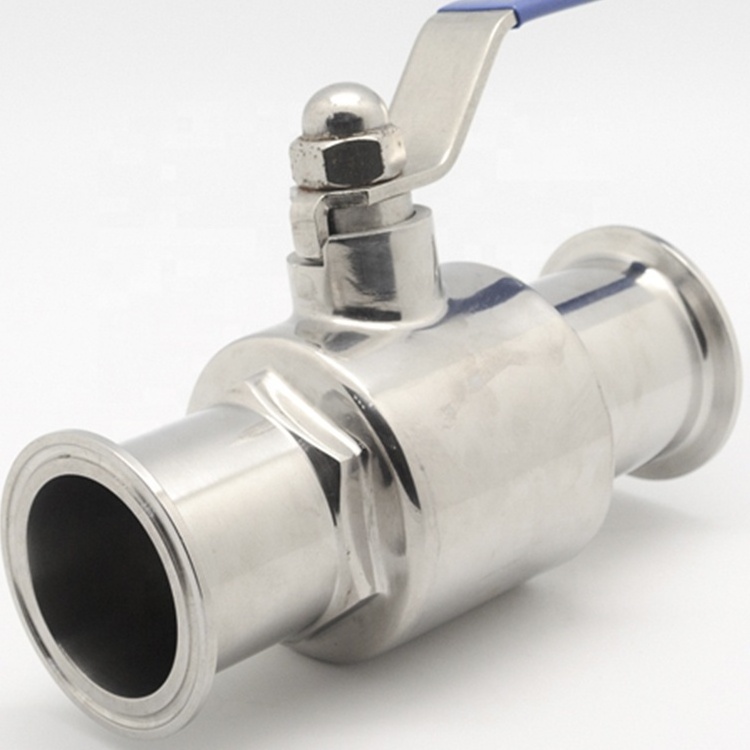 Flow control pipe fittings SS304 SS316L 3/4 inch 2 inch 4 inch lightweight straight-through integrated clamp ball valve