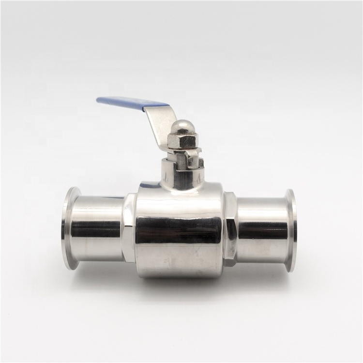 Flow control pipe fittings SS304 SS316L 3/4 inch 2 inch 4 inch lightweight straight-through integrated clamp ball valve