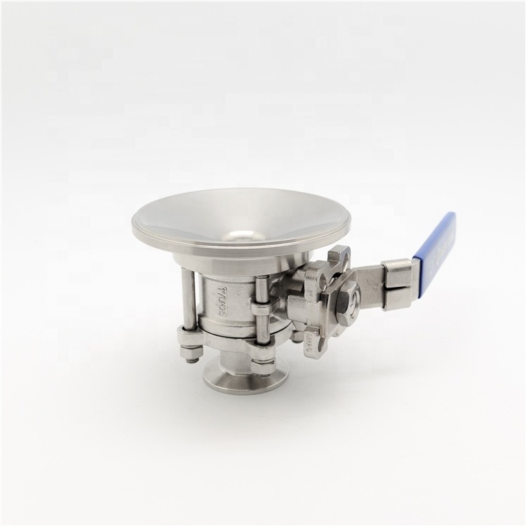 2 Inch 316L Stainless Steel 3PC Manually Tank Bottom Ball Valve