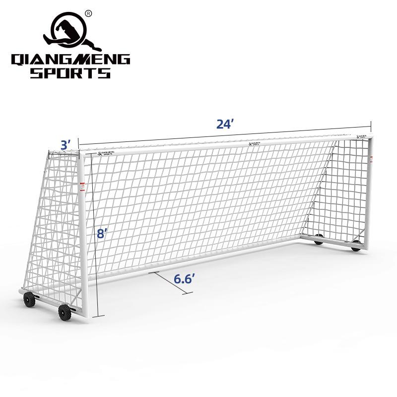 Aluminum movable 24*8 Ft Professional Full size Football goal portable Soccer goals