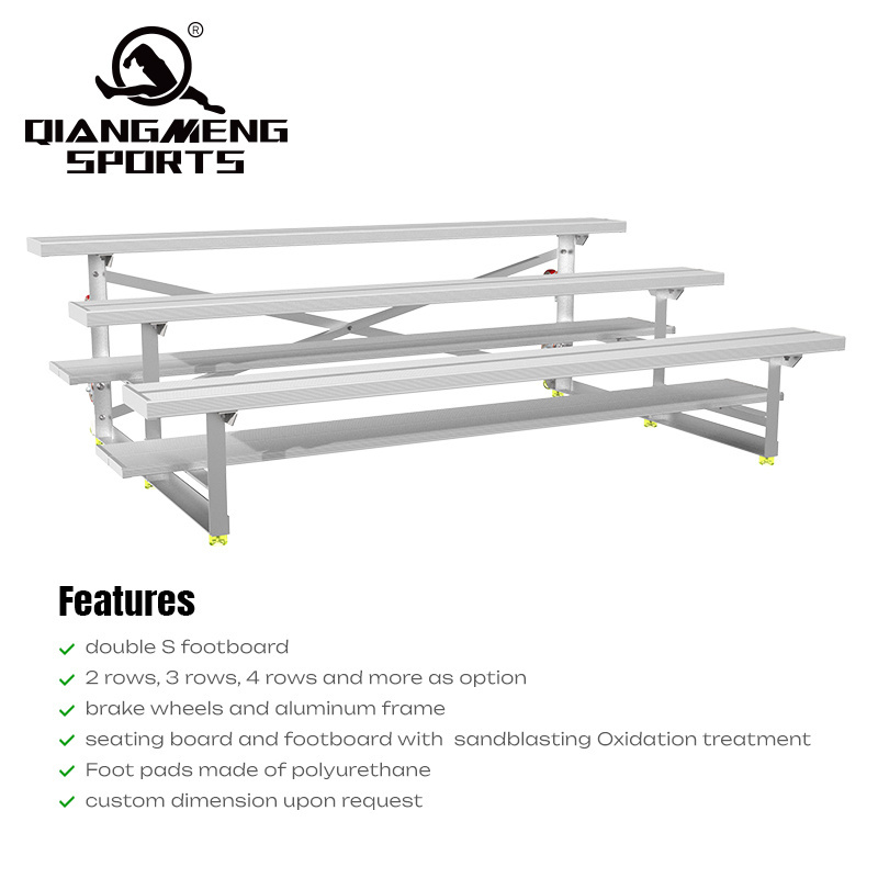 Customizable Portable Aluminum Bleachers Gymnasium Grandstand Seating