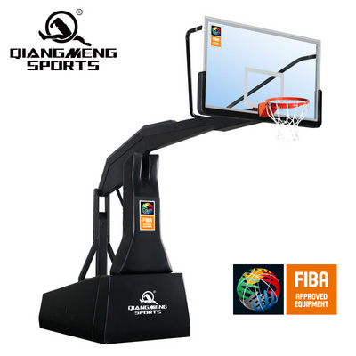 Professional Manufacturer Manual Hydraulic Collapsible Portable FIBA Basketball Hoop Stand 10 Feet