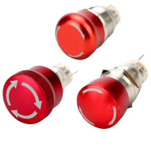 19mm Red Mushroom Electrical Waterproof Emergency Stop Push Button Switch