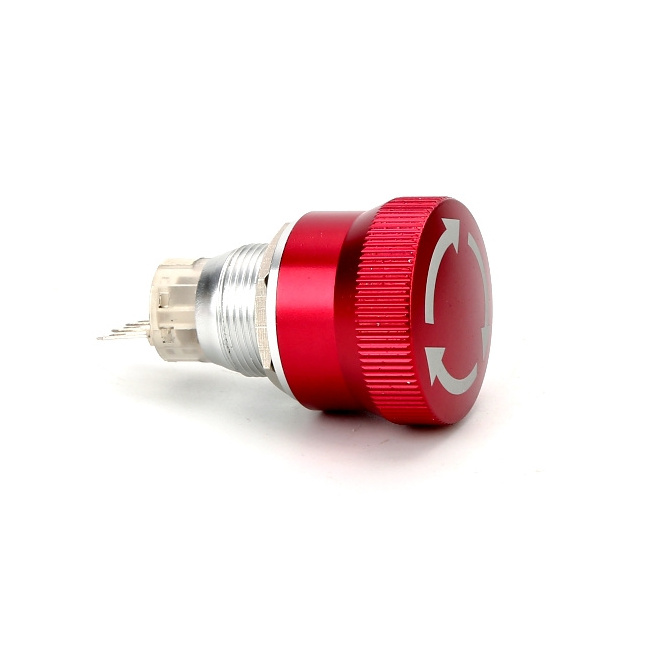 19mm Red Mushroom Electrical Waterproof Emergency Stop Push Button Switch