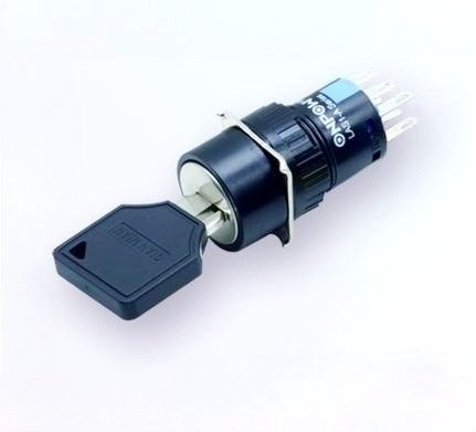 Factory supply 16mm 2/3 position OFF ON Electronic Plastic Key Lock Switch