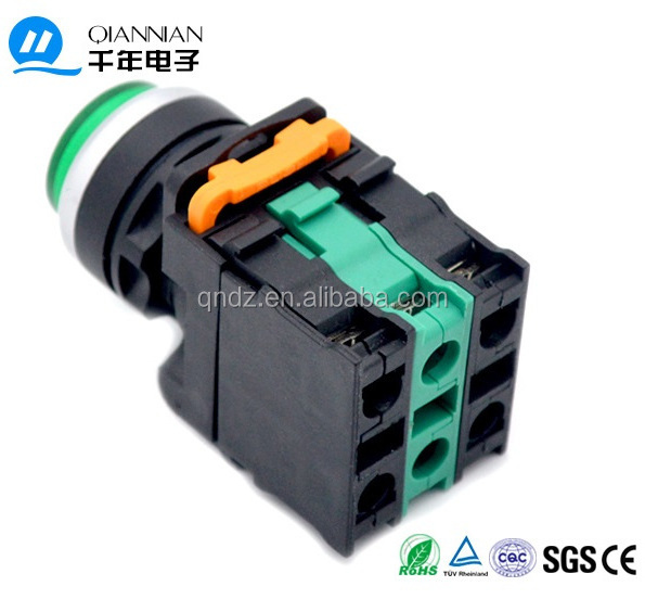 22mm CE LA38 series green illuminated on off /onon push switch