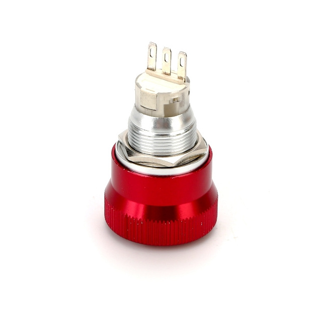 19mm Red Mushroom Electrical Waterproof Emergency Stop Push Button Switch