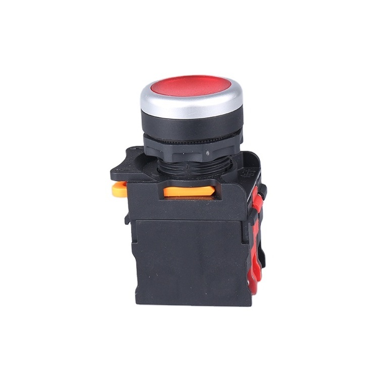 QIANNIAN LA38-A1 12V24V48V220V plastic illuminated power NO NC switch push button for Industrial Control equipment