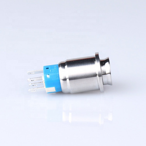 19mm metal illuminated momentary push button foot switch