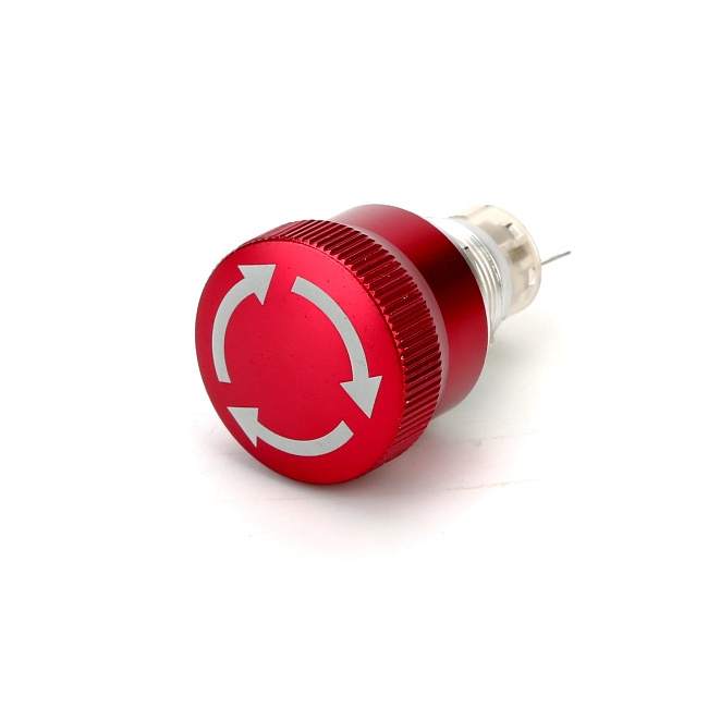 19mm Red Mushroom Electrical Waterproof Emergency Stop Push Button Switch