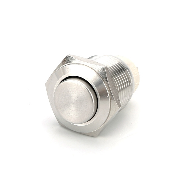 QN metal push button stainless steel button switch momentary latching without led electrical cabinet push button switches