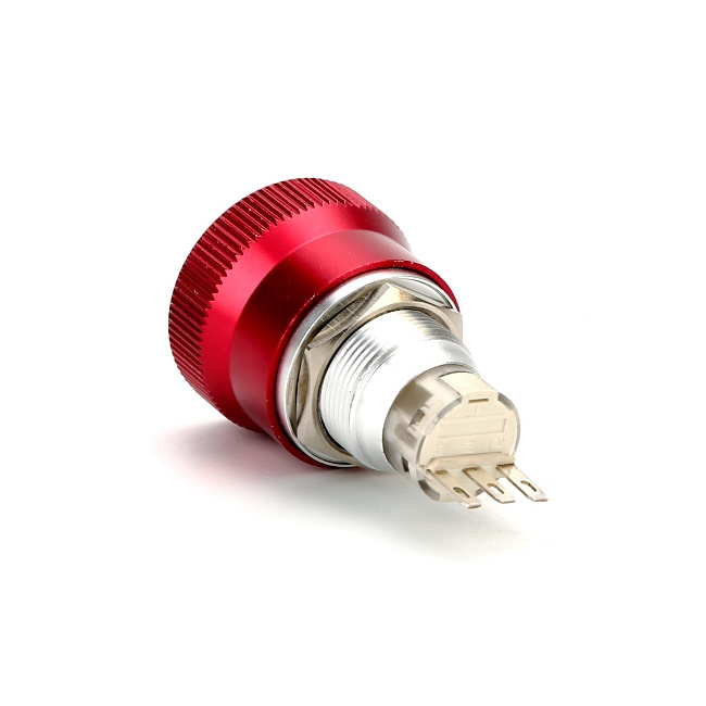 19mm Red Mushroom Electrical Waterproof Emergency Stop Push Button Switch