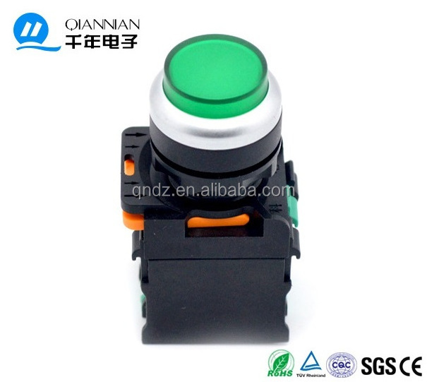 22mm CE LA38 series green illuminated on off /onon push switch