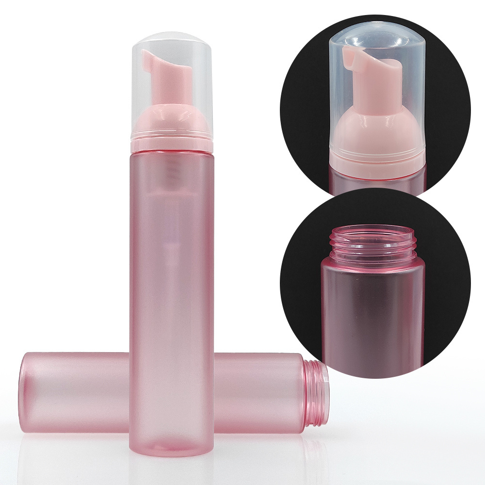 Empty 50 Ml Custom Printed Transparent Cap Spray Pump Perfume Skin Care Lotion Foam Packaging Tube Plastic Translucent Bottle