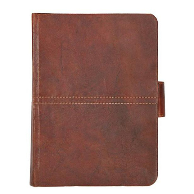 Genuine Oil pull Up Crunch Leather Journal Notebook Diary with Antique Belt Lock for Men and Women