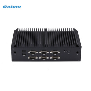 Qotom Q1000 X Mini Computer PC 10th Gen CPU Core i3 i5 i7 DDR4 RAM 8 USB 6 RS-232 Fanless Mini Industrial PC