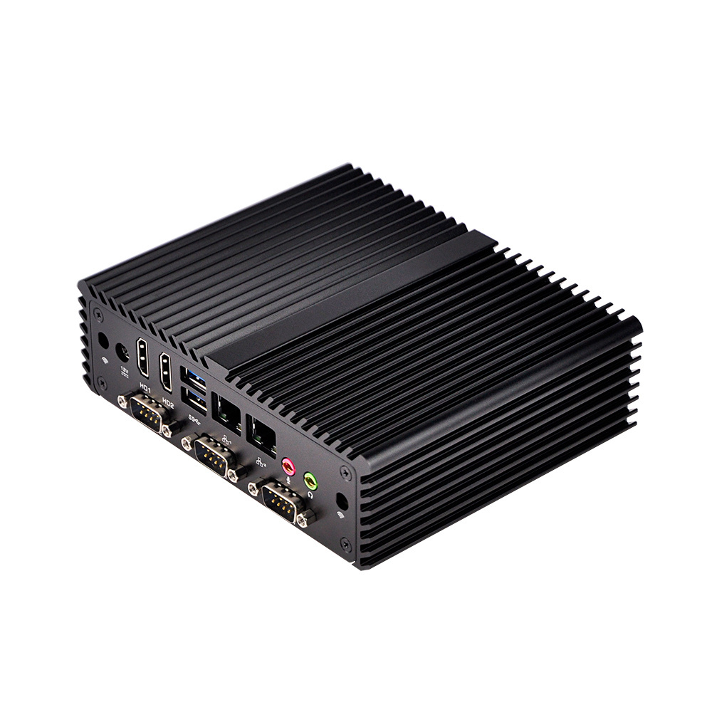 Qotom Q450P-S08 Mini Computer PC Hardware Core i5-4200U Processor with 2 Gigabit NIC Support AES-NI (4G RAM+32G SSD)