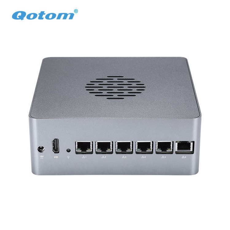 Qotom Mini Computer Desktop Mainframe win 10 i3 i5 Firewall pc 6 Intel I211-AT Gigabit LAN industrial Mini pc