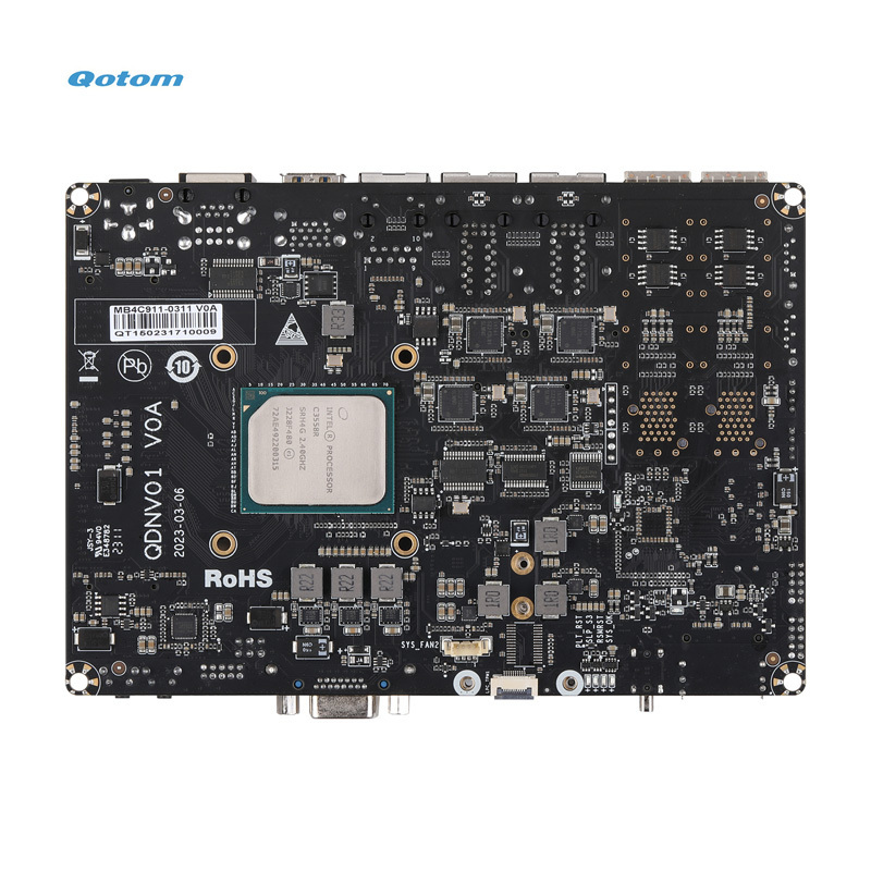 MB4C911 Intel Atom C3758 Denverton Processor 5 Intel I226-V 2.5 Gigabit LAN Mini PC Motherboard With 4 10G SFP+