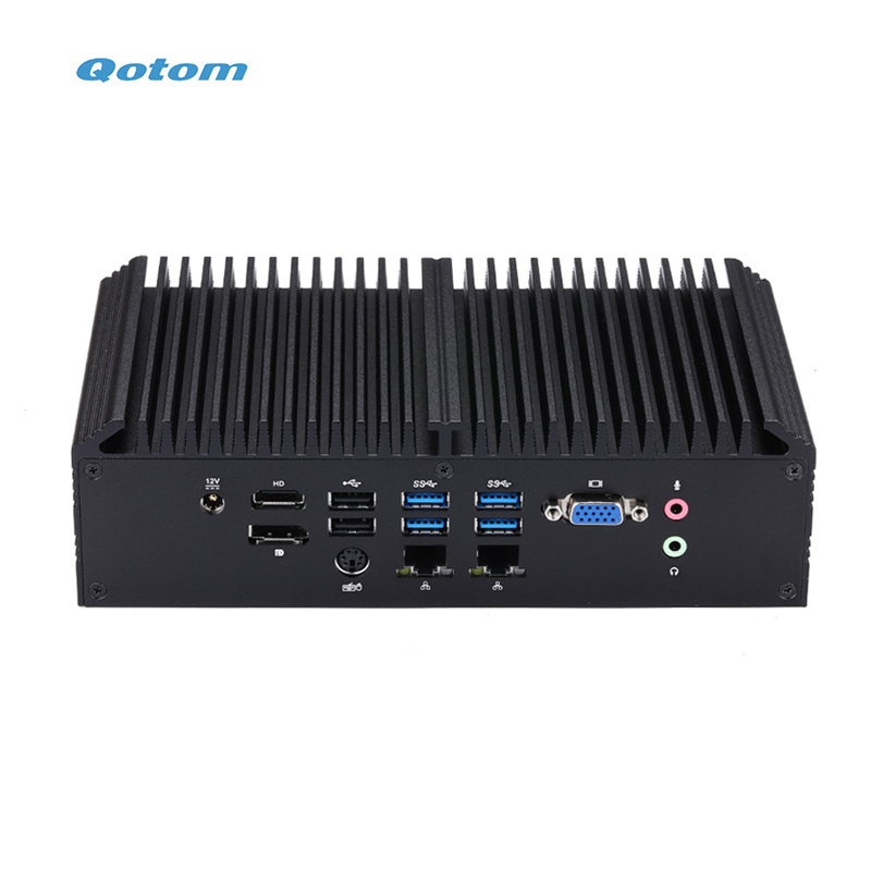 Qotom Q1000 X Mini Computer PC 10th Gen CPU Core i3 i5 i7 DDR4 RAM 8 USB 6 RS-232 Fanless Mini Industrial PC