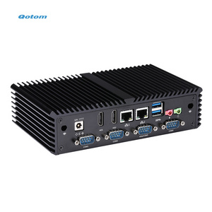 Qotom CPU Core i7 4500U Fanless Mini pc 6 COM 6 USB Robot Arm Embedded Industrial Computer pc