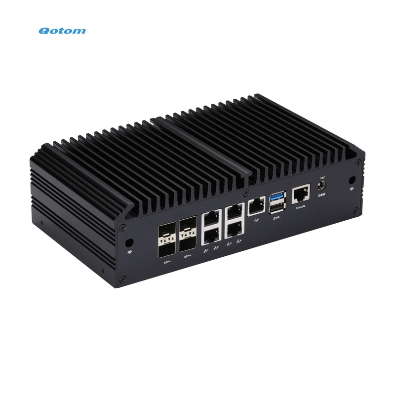 Q20321G9 Atom C3558R Denverton Processor 2 10G SFP+ 2 1G (2.5G) SFP+ 5 Intel I225-V 2.5G LAN Fanless Firewall pfsense Mini  PC