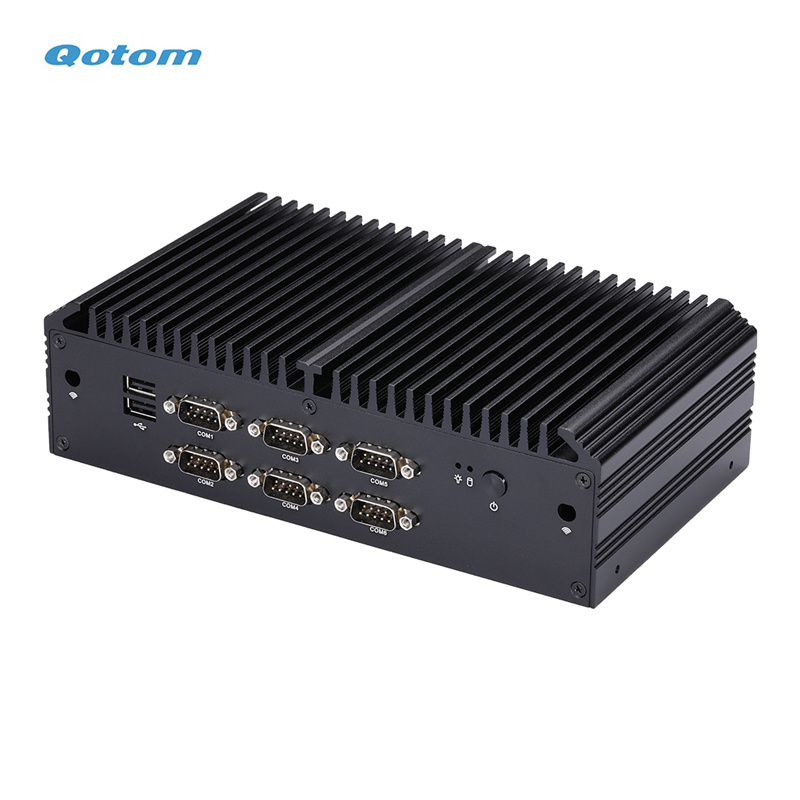 Qotom Q1000 X Mini Computer PC 10th Gen CPU Core i3 i5 i7 DDR4 RAM 8 USB 6 RS-232 Fanless Mini Industrial PC