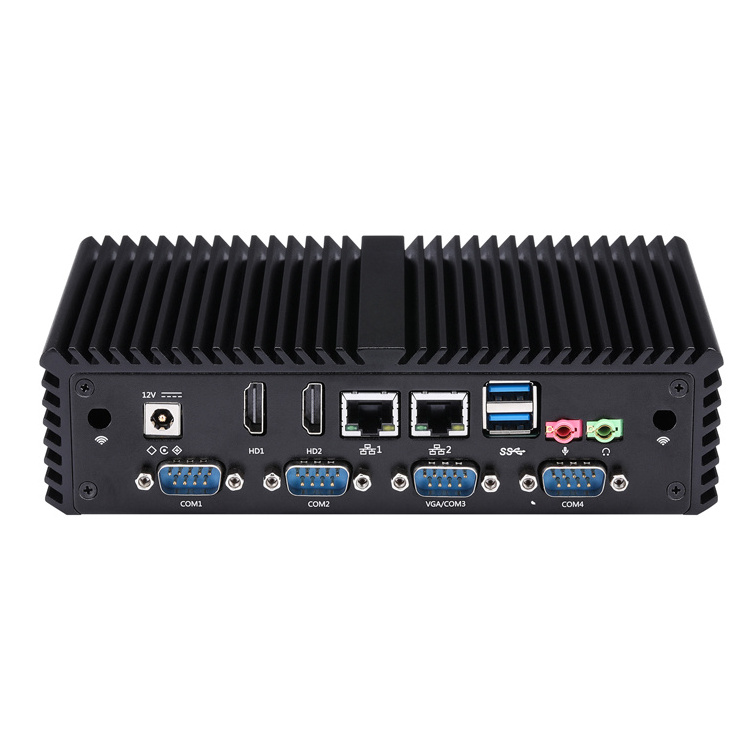 Qotom Core i3-4010Y Dual Cores Processor  6 COM Ports VGA Fanless Design Mini PC