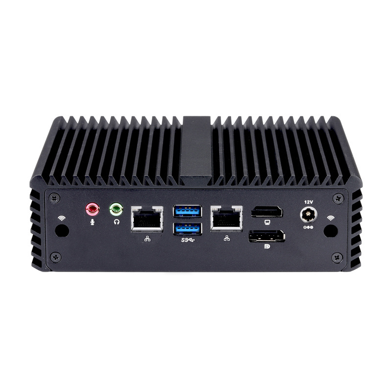 Qotom 4 RS232 6 USB High Temperature Resistance Fanless Mini Industrial PC With 10th Gen CPU Core i3 10110U