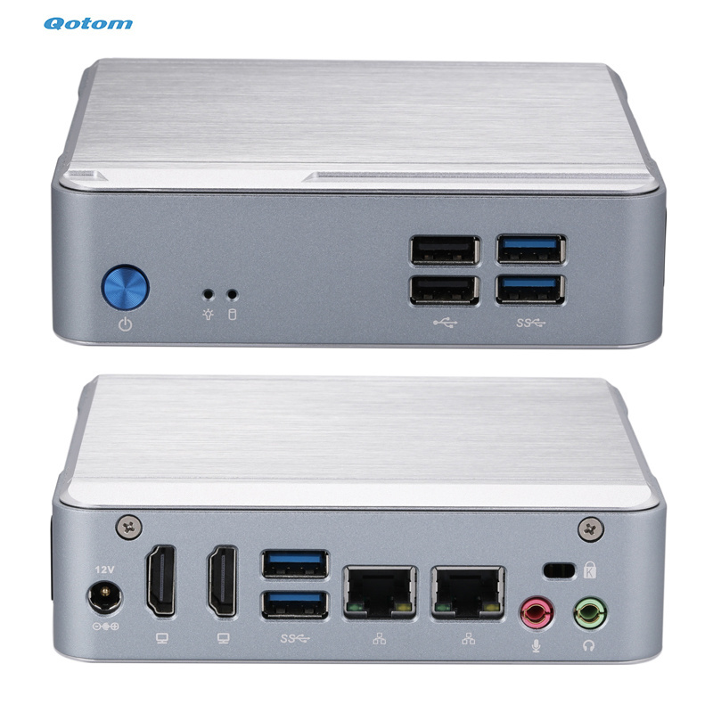 Qotom Q500S Series Home Office Mini Computer 7th Gen Intel Core i3 i5 i7 DDR4 NVMe Desktop Mini PC