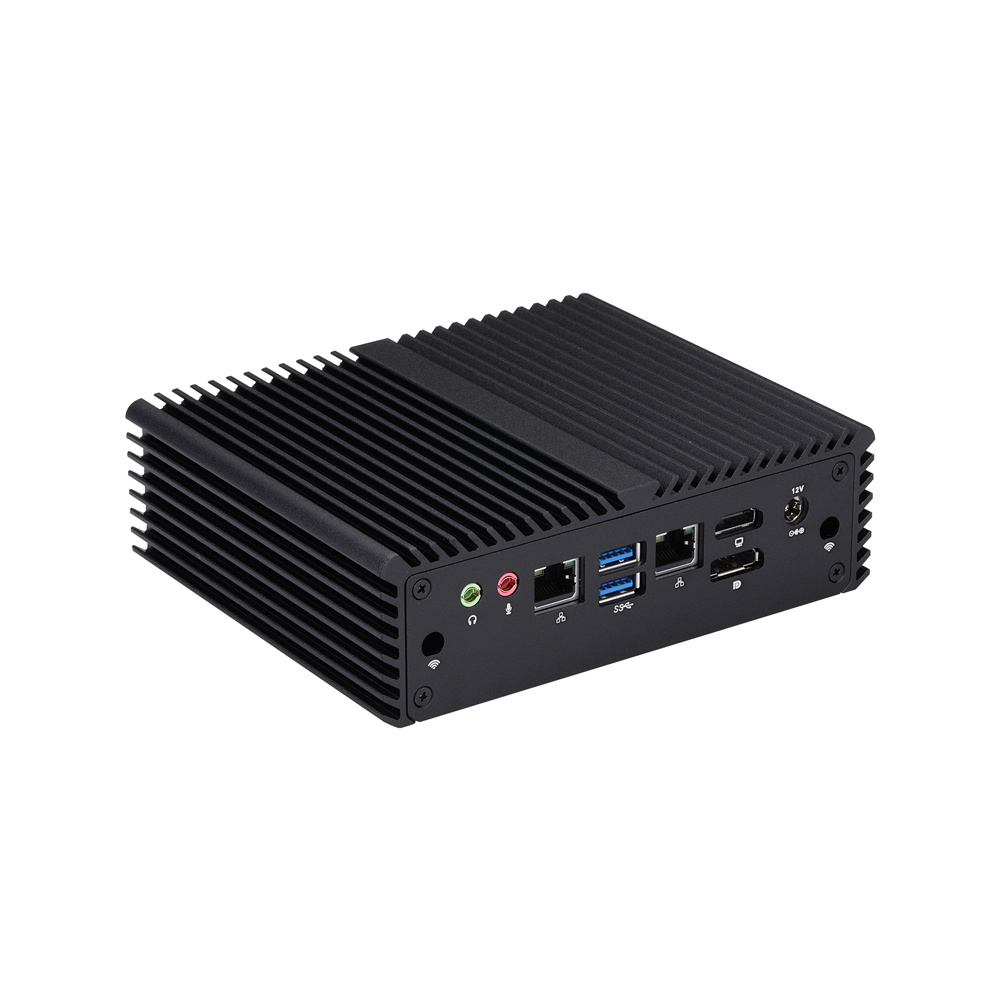 Qotom 4 RS232 6 USB High Temperature Resistance Fanless Mini Industrial PC With 10th Gen CPU Core i3 10110U