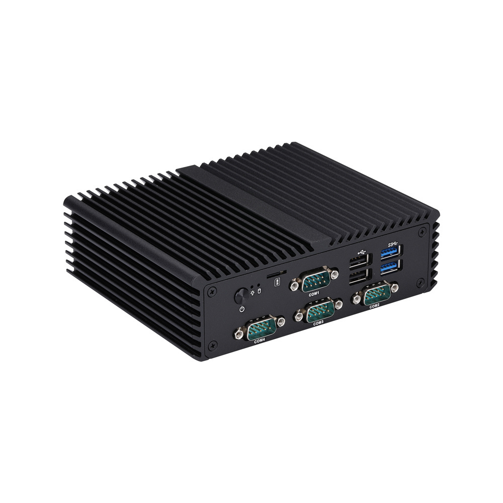 Qotom 4 RS232 6 USB High Temperature Resistance Fanless Mini Industrial PC With 10th Gen CPU Core i3 10110U