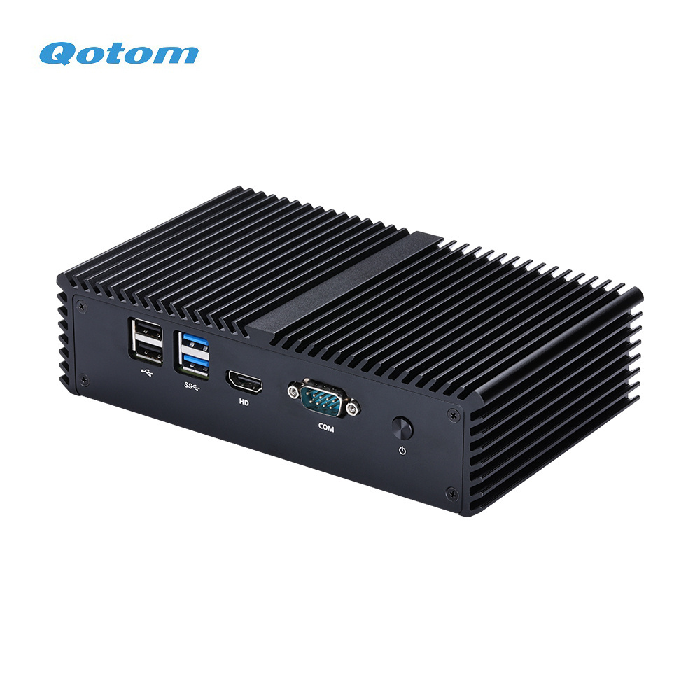 Qotom mini desktop computer hardware with 6x Intel Gigabit LAN Ports RS232 Core i5 home office industrial Router Firewall