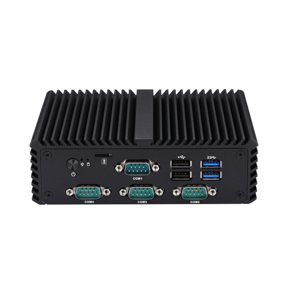 Qotom 4 RS232 6 USB High Temperature Resistance Fanless Mini Industrial PC With 10th Gen CPU Core i3 10110U