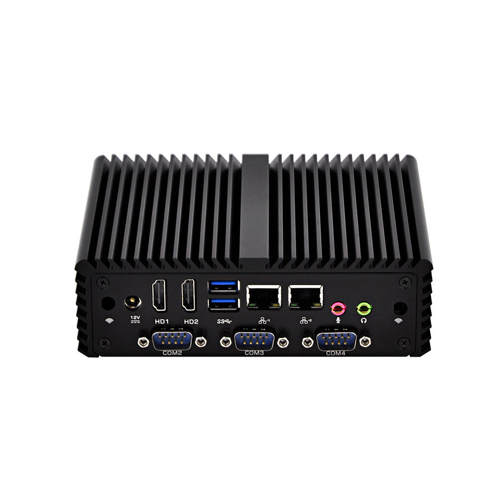 Qotom Q450P-S08 Mini Computer PC Hardware Core i5-4200U Processor with 2 Gigabit NIC Support AES-NI (4G RAM+32G SSD)