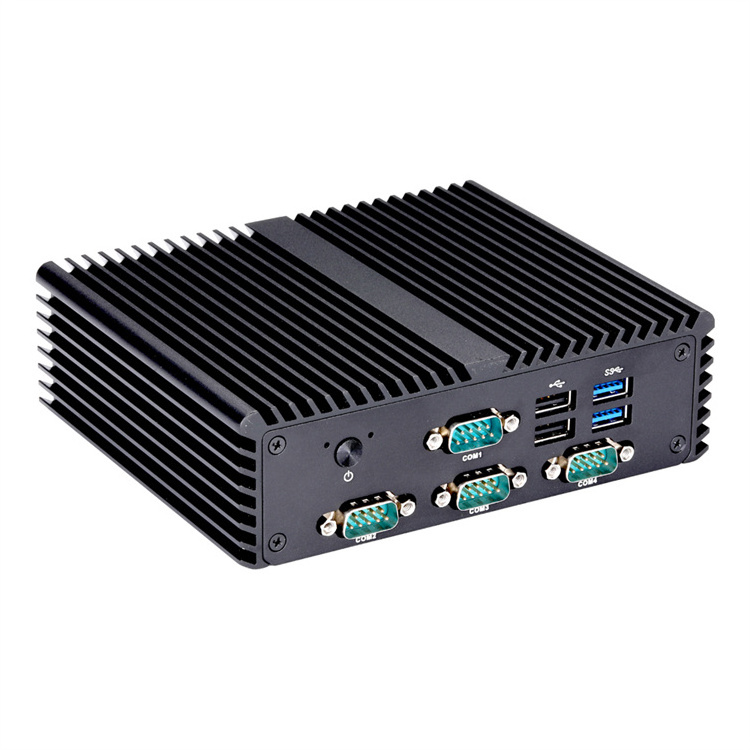 Qotom Latest Barebones Mini PC J4105 Win10 4K DDR4 M.2 SSD Embedded Industrial Control Mini PC