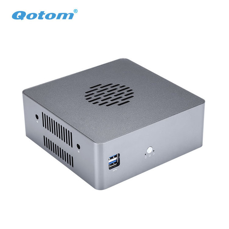 Qotom Slim Desktop Computer Mini PC 6 Serial Parallel Port CPU B150 Micro PC Win 10 OS