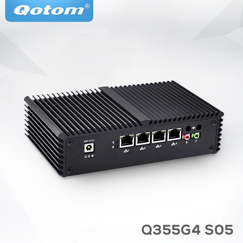 2019 4* Lan 4* USB Intel core i5-5250U Qotom-Q355G4 Dual Core Fanless VGA,using as router firewall pc