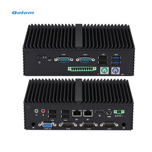 Qotom J6412 Quad Core 6 COM Port Industrial Automation Embedded Mini Industrial PC With PS/2 GPIO